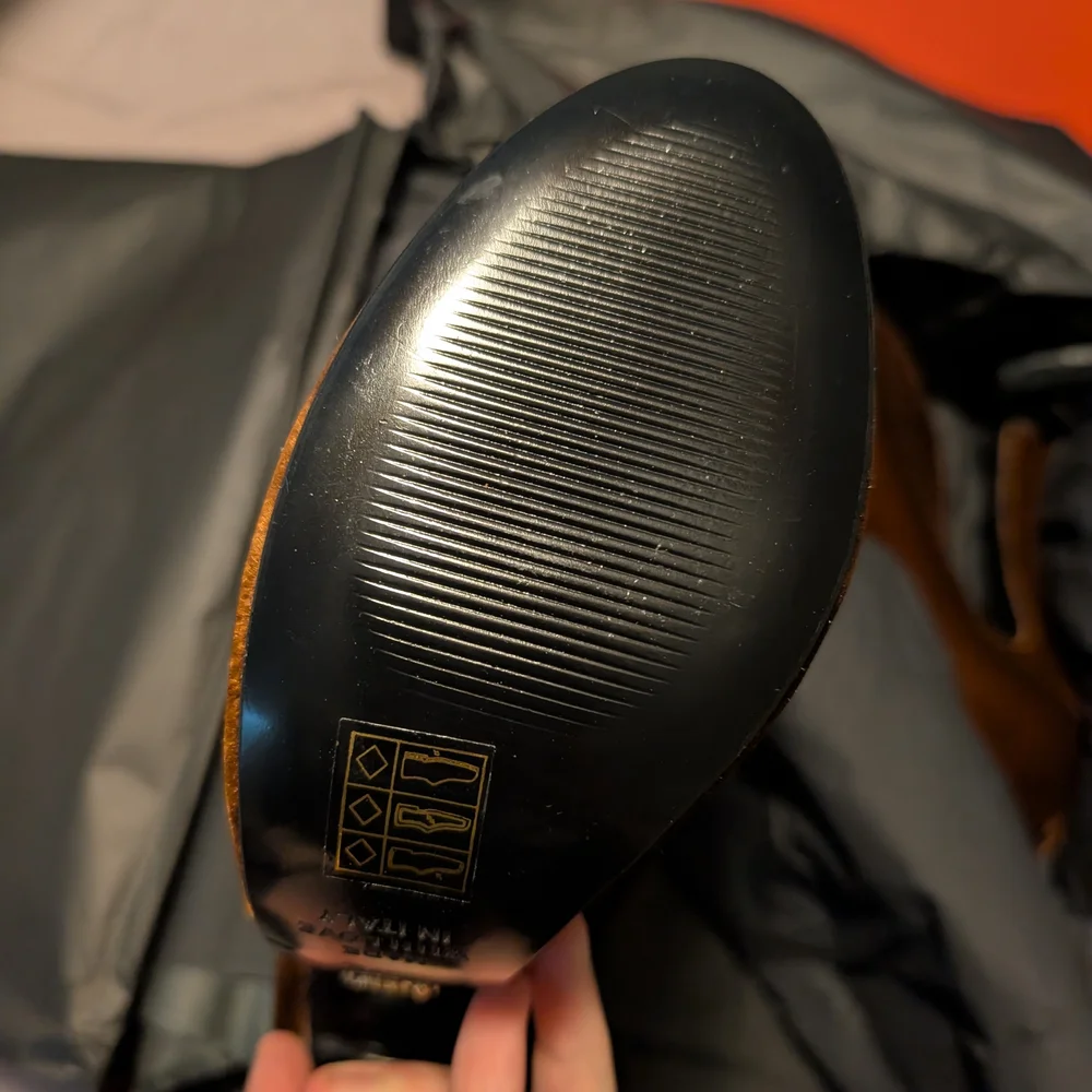 DISCONTINUED Kat Von D Velvet Platform Heels - Gold - Picture 3 of 6